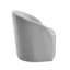 Fauteuil pivotant gris, contreplaqué et bois massif, siège d'appoint à mécanisme en métal, rotation à 360 degrés, structure en bois