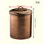 Pot de cuisine en acier inoxydable | Finition cuivre antique martelé | Magnifique contenant de rangement pour comptoir de cuisine, thé, sucre, café, panier, contenant à farine avec couvercle en caoutchouc | 4 pte-1663828768