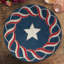 Napperon patriotique rond avec perles USA