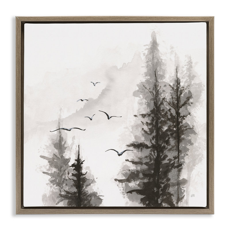 Cadre flottant Free Vol Wilderness, design par Chris Paschke, H 25 po x l 25 po, Cadre flottant orme Montalcino