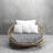 Decorative Indoor Outdoor Waterproof Round Cushion Cover, Patio UV Resistant Seat Cushion Cover-577775900-539318166