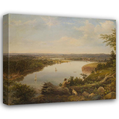 "La vallée de la rivière Hudson près de Hudson, New York" par MuseumPrints - Art mural sur toile tendue avec châssis