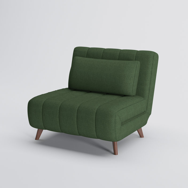Chaise convertible rembourrée Jazariah, Vert