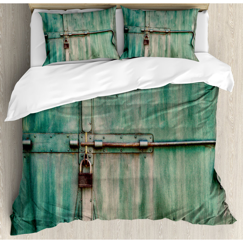 Ensemble de housse de couette industrielle avec porte en métal, Très grand