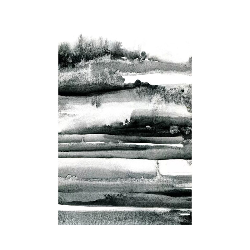 Spring Field Abstract by Lesia Binkin - Wrapped Canvas Painting, 20.32 cm H x 30.48 cm W