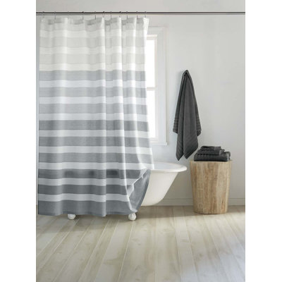 Rideau de douche 100% coton rayé