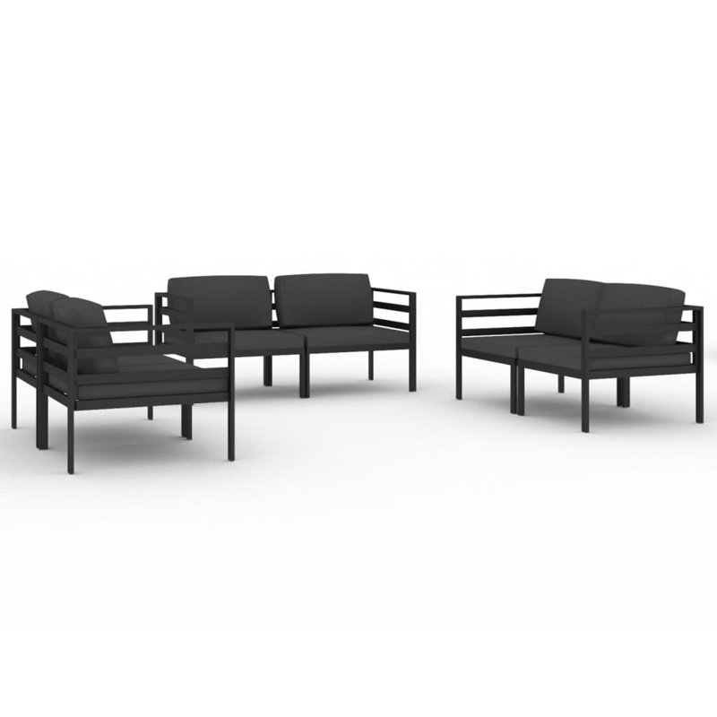 Ensemble modulaire de patio carré de 27,6 po de largeur avec coussins