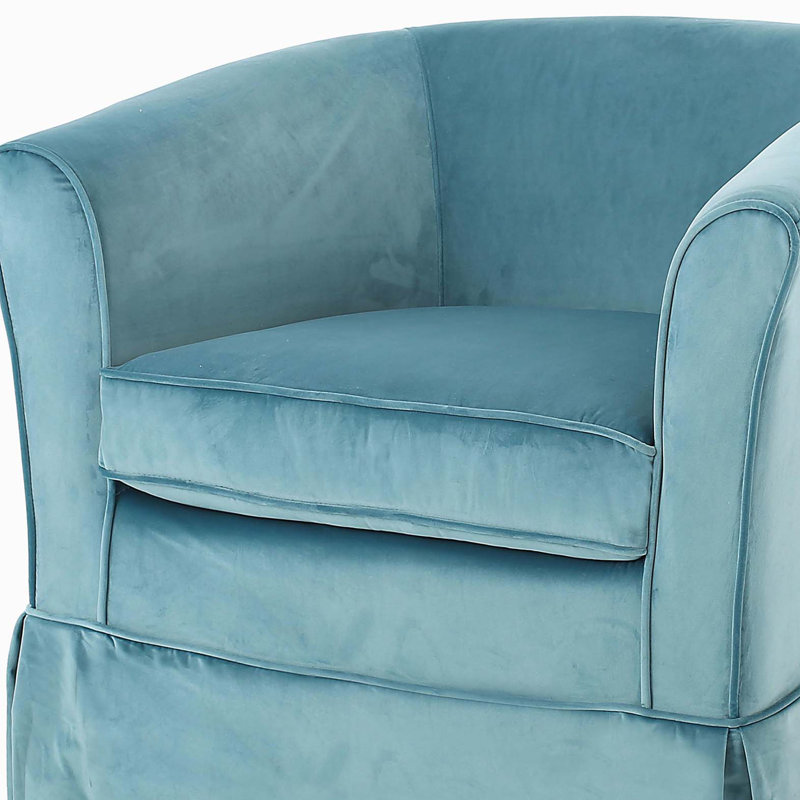 Chaise pivotante avec housse amovible, Velours bleu