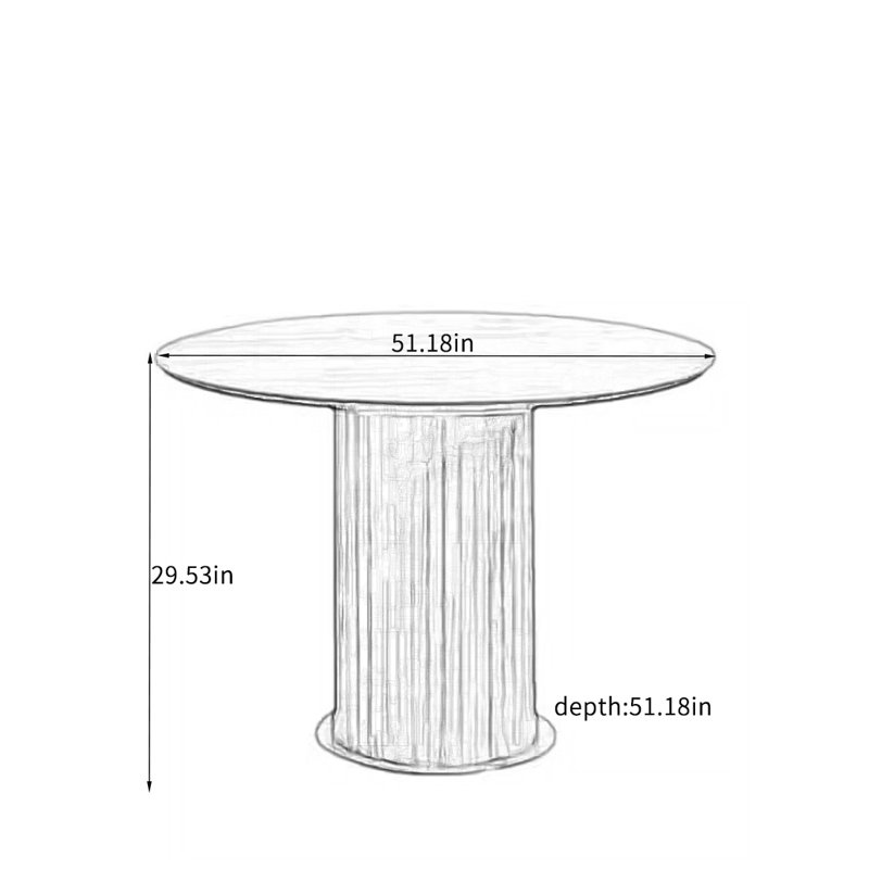Table de salle à manger en bois de noyer massif., H 29,53 po x L 51,18 po x l 51,18 po