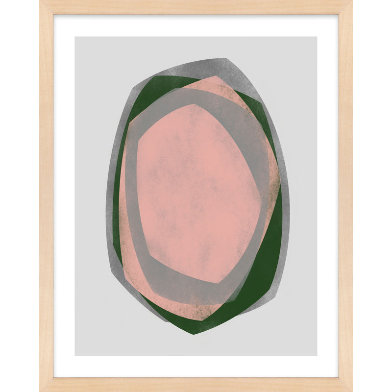 Geode 5 Painting by Jacques Pilon, 50" H x 40" W, Maple Framed