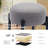 24" Modern Upholstered Bar Stool, Round Counter Height Stool with Black Metal Frame & Footrest, Soft Lambswool-Inspired Seat for Kitchen Island-408349007