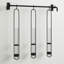 16" Campania Wall Vase with Metal Hanging Bar and Hooks, Three 2.7 oz Capacity