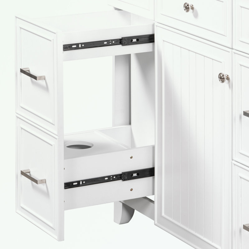 Armoire de salle de bain Nicette, Blanc
