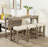 4 Piece Bar Table Set with Power Outlet,Bar Table Set with Chairs,Sofa Bar Table with Stools,Behind Couch Table with 3 Padded Stools,for Living Room,Dining room-1405751746