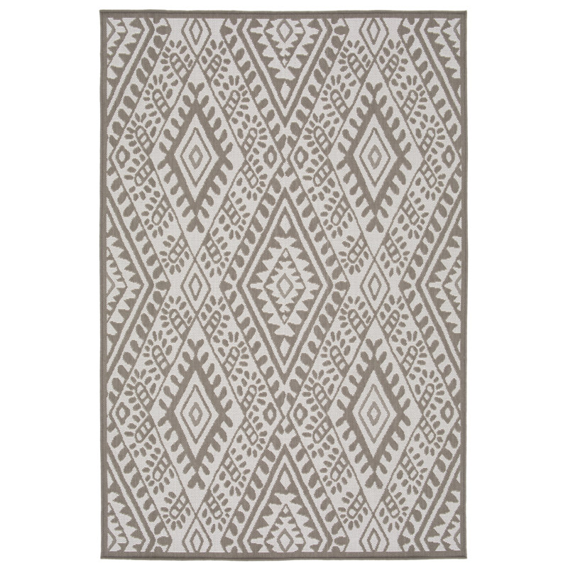 Chavez Flatweave Indoor/Outdoor Grey Rug, Rectangle 120 x 170cm