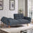 Tarantino Twin 75.3'' Upholstered Split Back Convertible Sofa-150406285