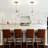 1-Light Ribbed Glass Globe Pendant