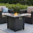 Weakley 50,000BTU Iron Propane Fire Pit Table with Heat Control
