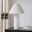 Ensemble de lampes de table modernes en résine blanche de 22,75 pouces avec abat-jour Empire en lin blanc et ports USB TYPE-C