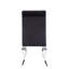 Ensemble de 2 chaises d'appoint en tissu noir et acier inoxydable Fabiola