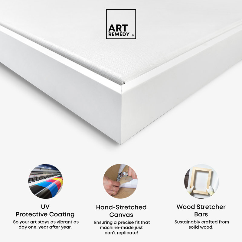 «Saturated Colors II Canvas Abstracts» par, Cadre blanc, H 17 po x l 21 po