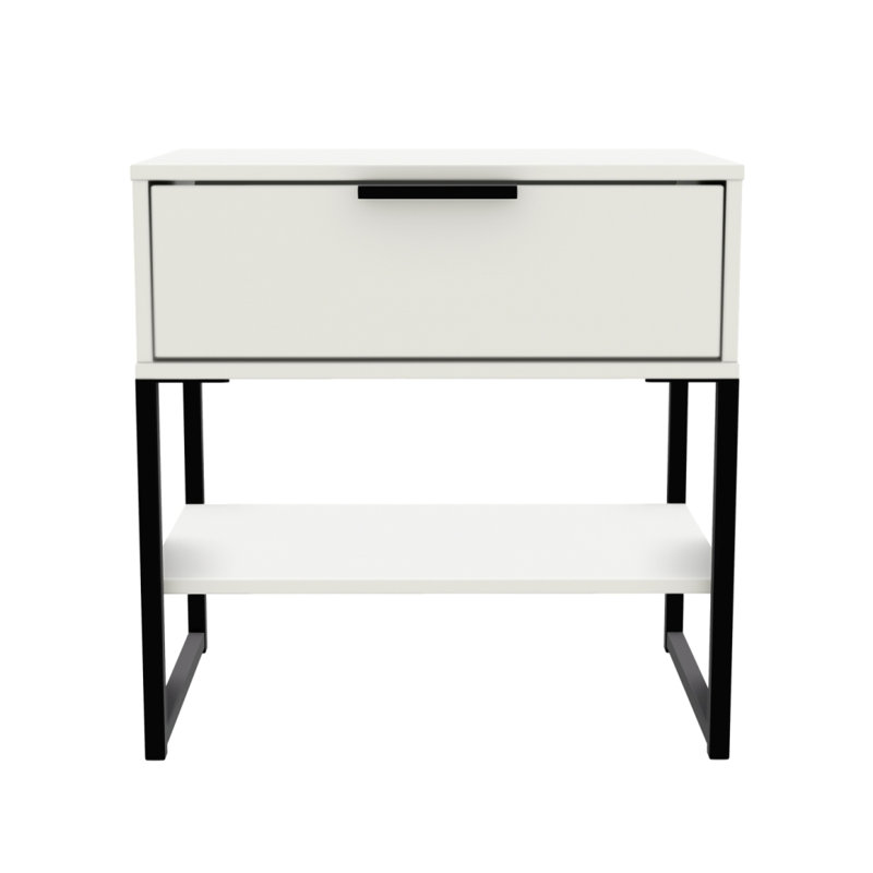 Fully Assembled Emmily 1 - Drawer Nightstand, White