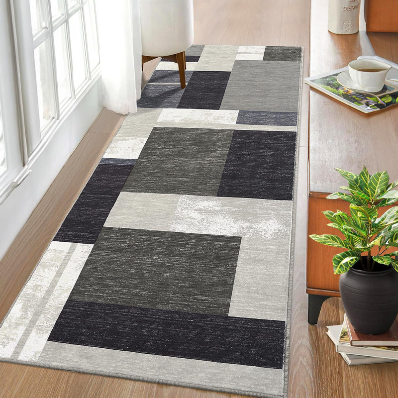 Area Rug, Gray, Runner 60 x 230 cm