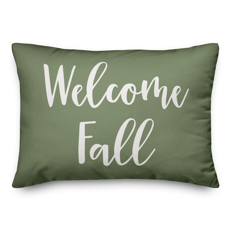  Housse de coussin rectangulaire Welcome, vert