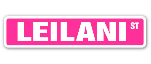 Plaque de rue Leilani en plastique robuste 4 po x 18 po