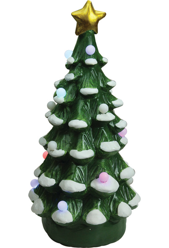 Plateau de table pour arbre de Noël musical à DEL 18,25 "vert et blanc