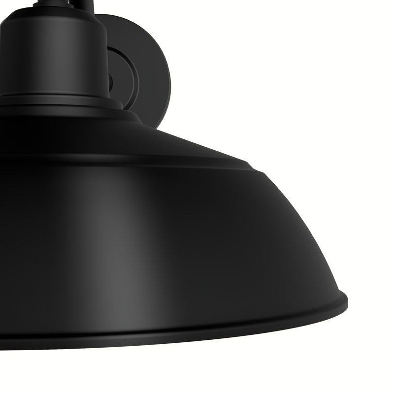 Hunter Mill Valley Rustic Modern Metal Dome Outdoor Small Wall Light, 10.6" H x 18" W