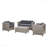 4-Piece Puerta Set Outdoor Patio Furniture-904997920-904997922