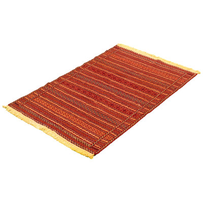 Tapis décoratif en laine noué à la main de conception unique 3 pi 5 po x 5 pi 1 po new age kashkoli