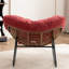 Chaise d'appoint berçante rembourrée Chenille-1979175379
