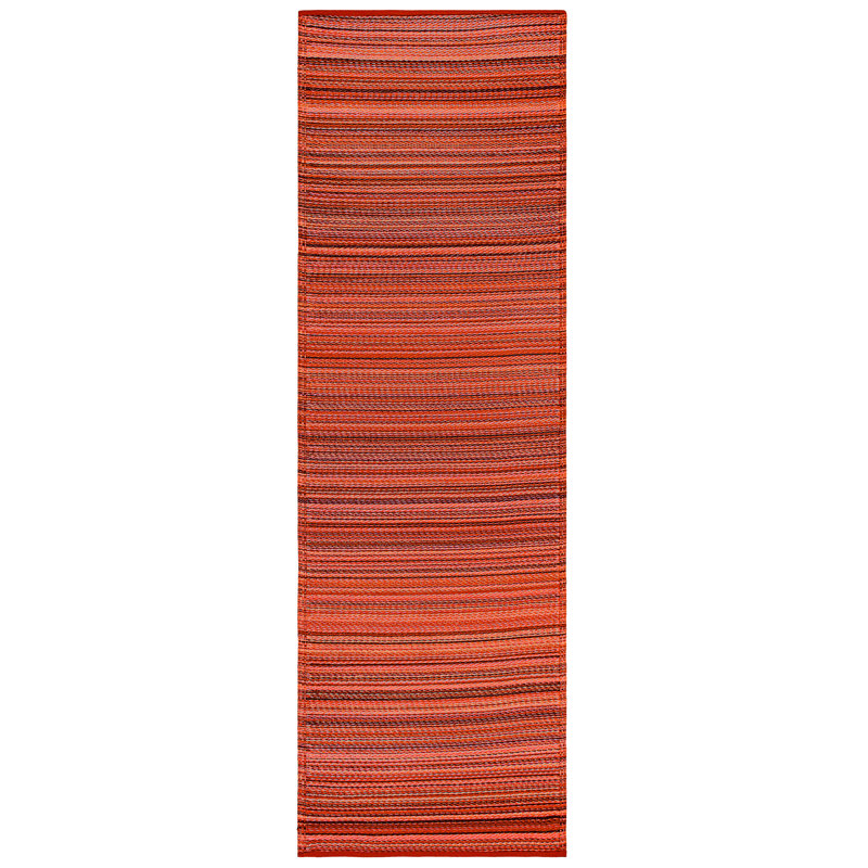 Outdoor Rug Plastic Straw Rug Waterproof Patio Amyree, Runner 2'6" x 8', Cancun - Sunset