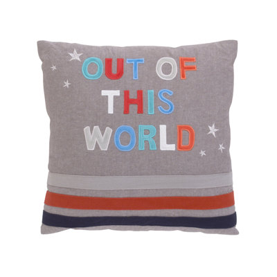 Hagerman Ruffled and Embroidered Reversible Throw Pillow