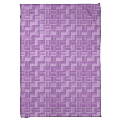 Couverture polaire à rayures classic basketweave