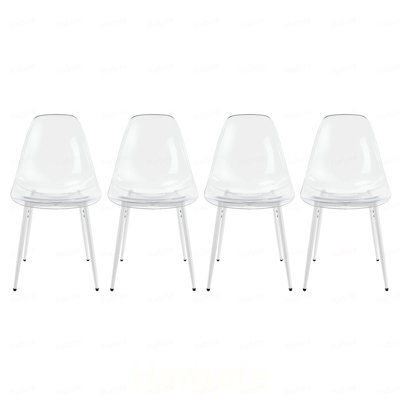 Ensemble de salle à manger 1 + 4,5 pièces, table de salle à manger à pieds en métal pour 4-6 personnes avec plateau en panneau de fibres à densité moyenne, table de salle à manger à piédestal, table basse de loisirs