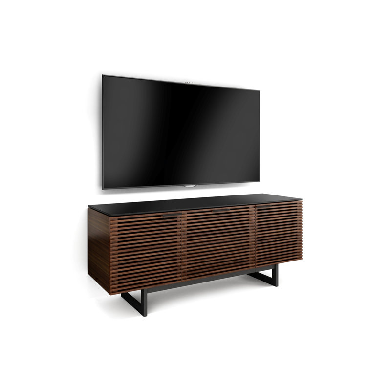Corridor TV Stand for TVs up to 70", Chocolate Stained Walnut