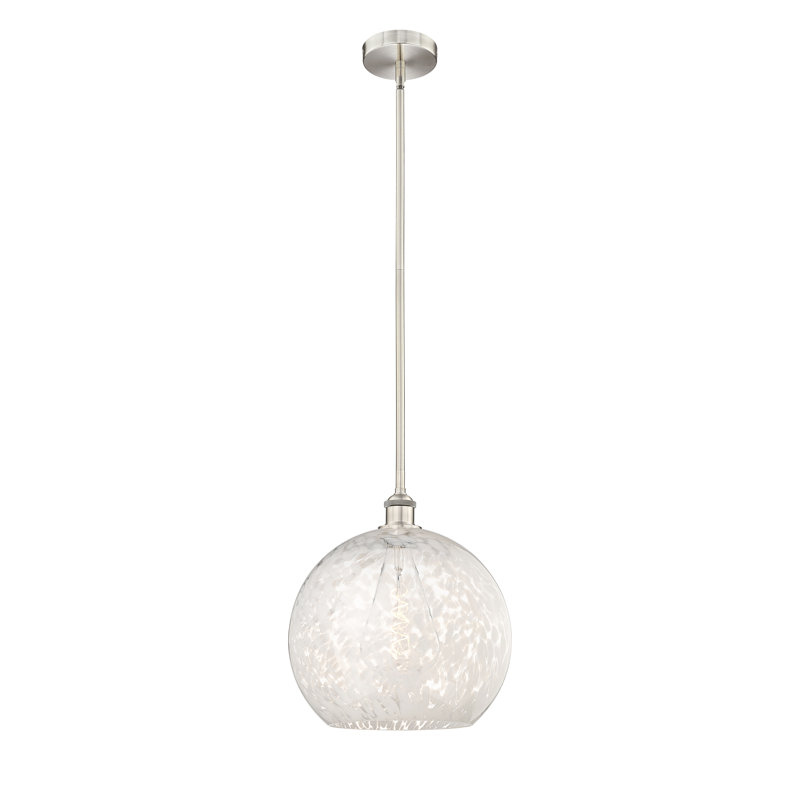 Luminaire suspendu 1 lumière Ivana, H 16,13 po x l 13,75 po x P 13,75 po, Nickel satiné brossé