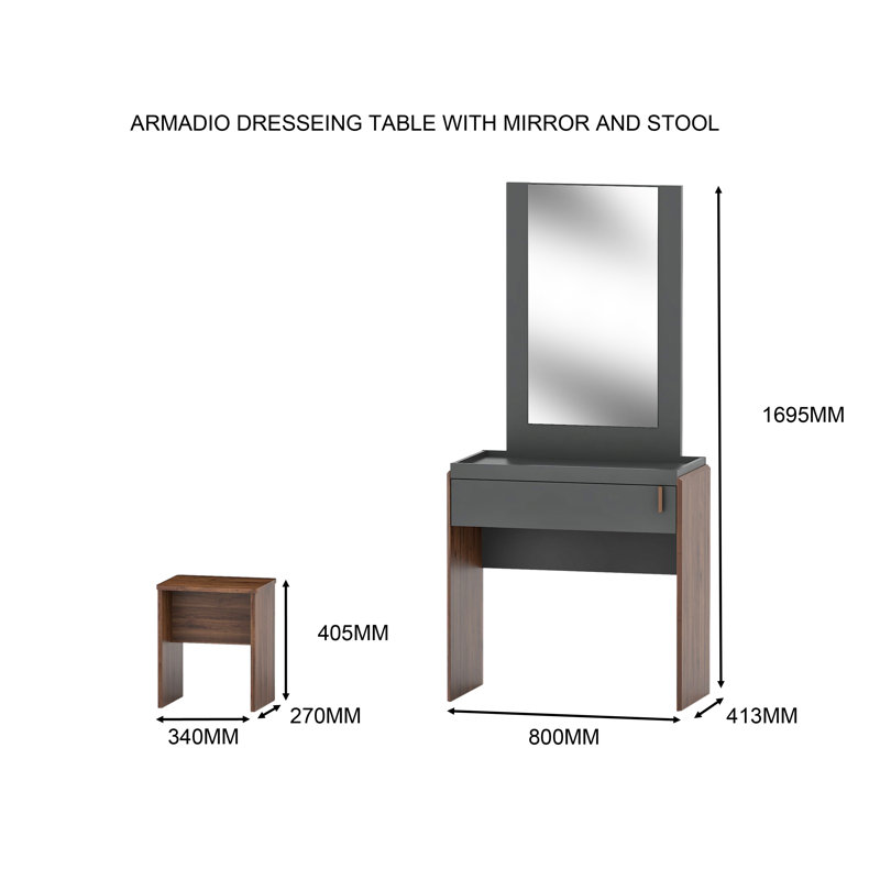 Burghard Dressing Table with Mirror