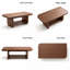 Table basse à deux niveaux de 120 cm avec rangement