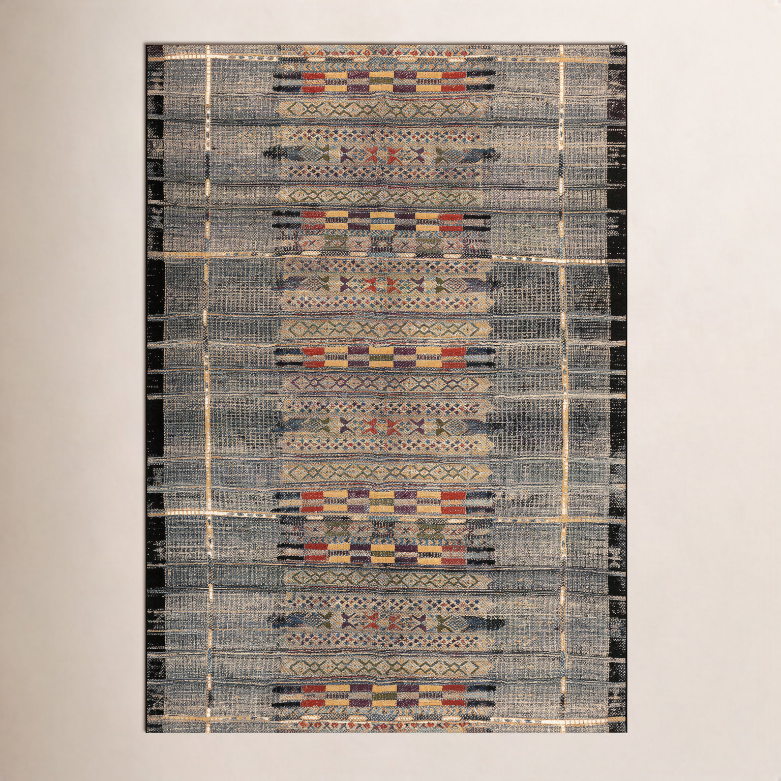 Sesena Striped Rug, Rectangle 6'6" x 9'4"