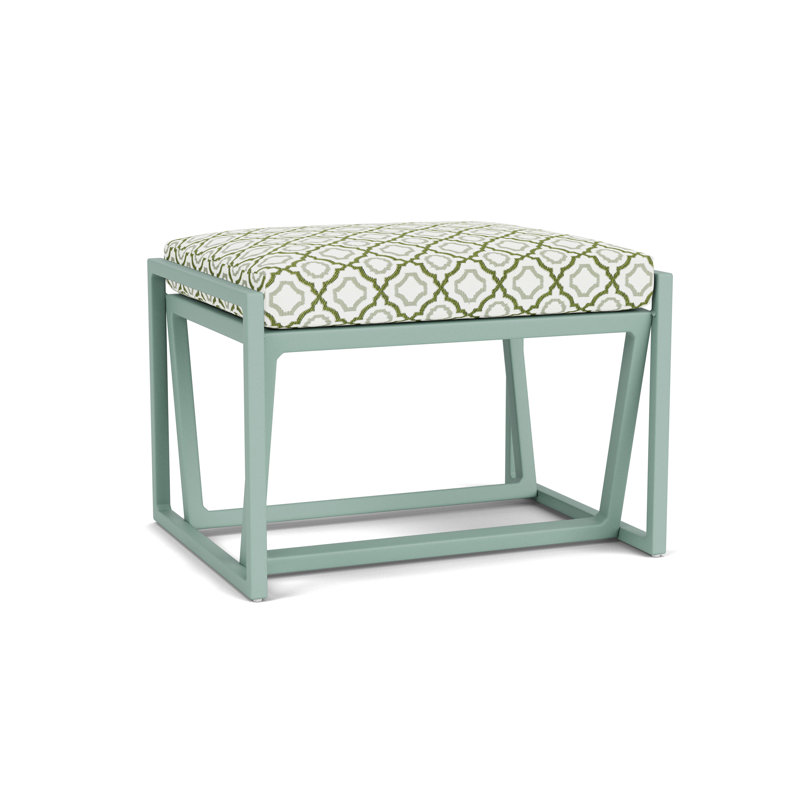 Summit Outdoor Ottoman, Sea Glass, Savannah Green