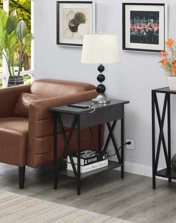 Ariyana End Table with Built-In Outlets and USB Ports
