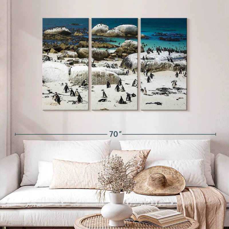 Brampt Boulders Beach Penguins, 32" H x 50" W