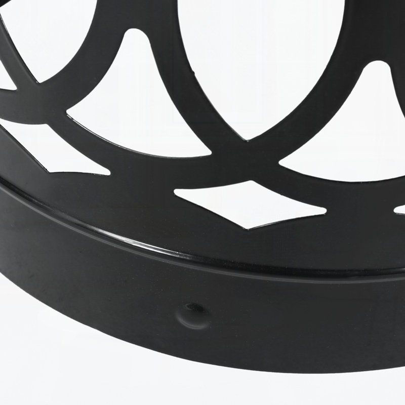 Outdoor Metal Side Table, Black