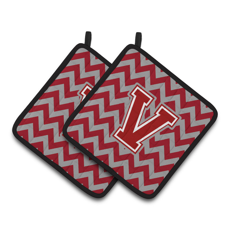 Poignée à chevrons, V, Rouge foncé / blanc