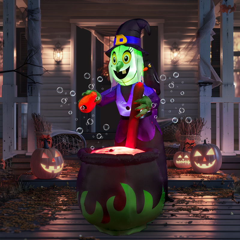 Décorations d'extérieur et chaudron Joyfy 6 pi Halloween Witch