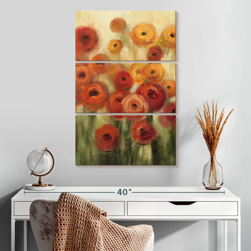 Harnek Ranunculi Field II, 32" H x 20" W